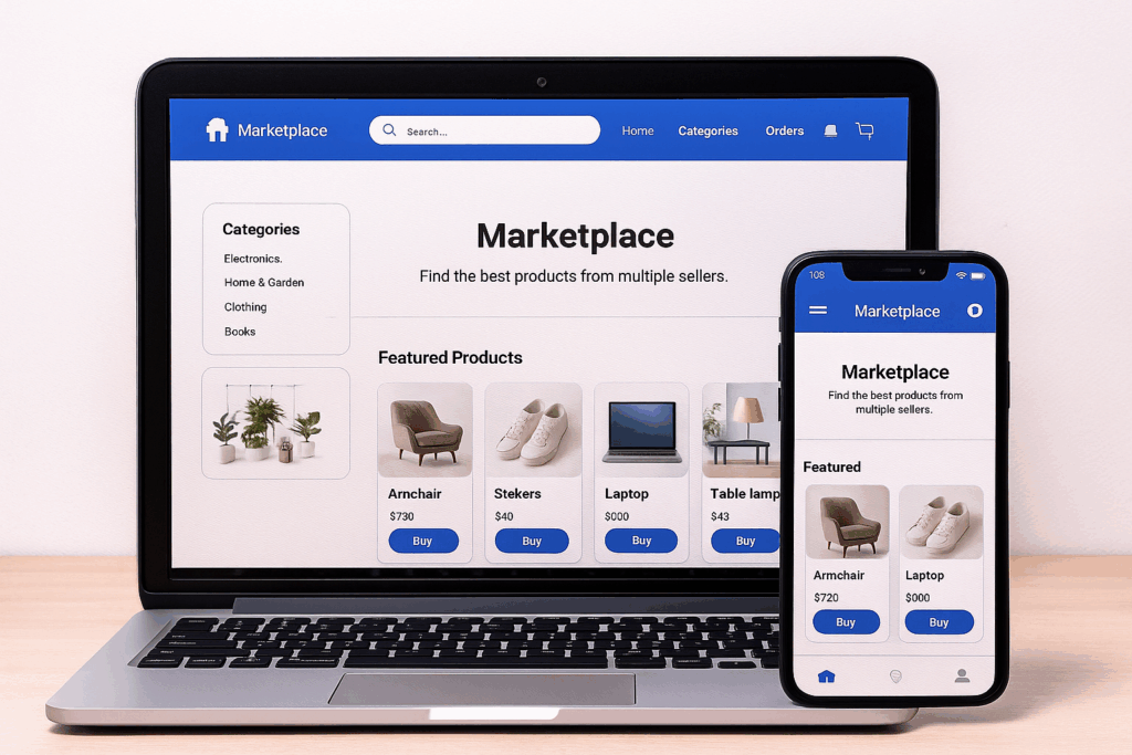 marketplace développée sur-mesure en php